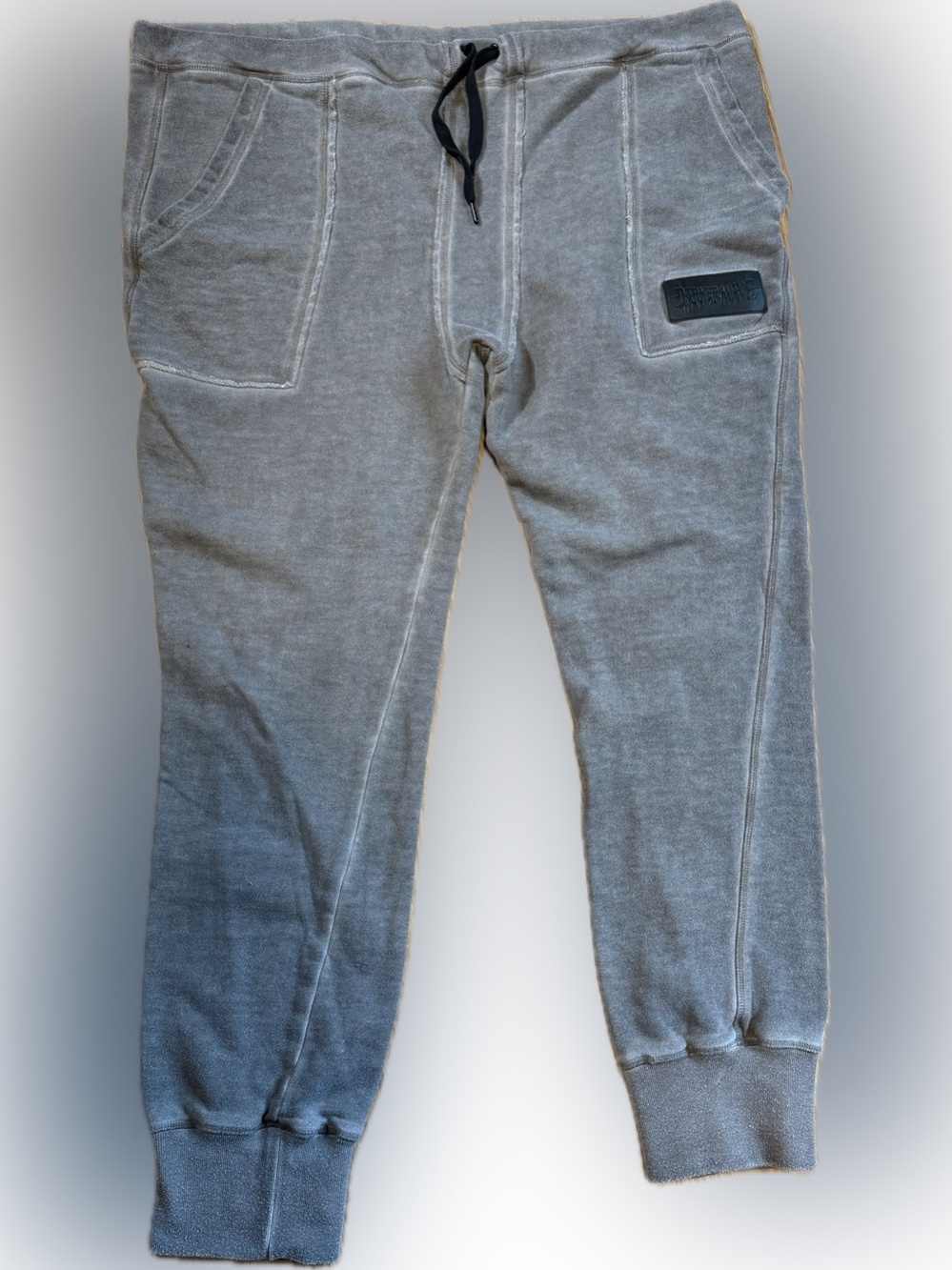 Darker Wavs punk distressed gray sweat pants. M